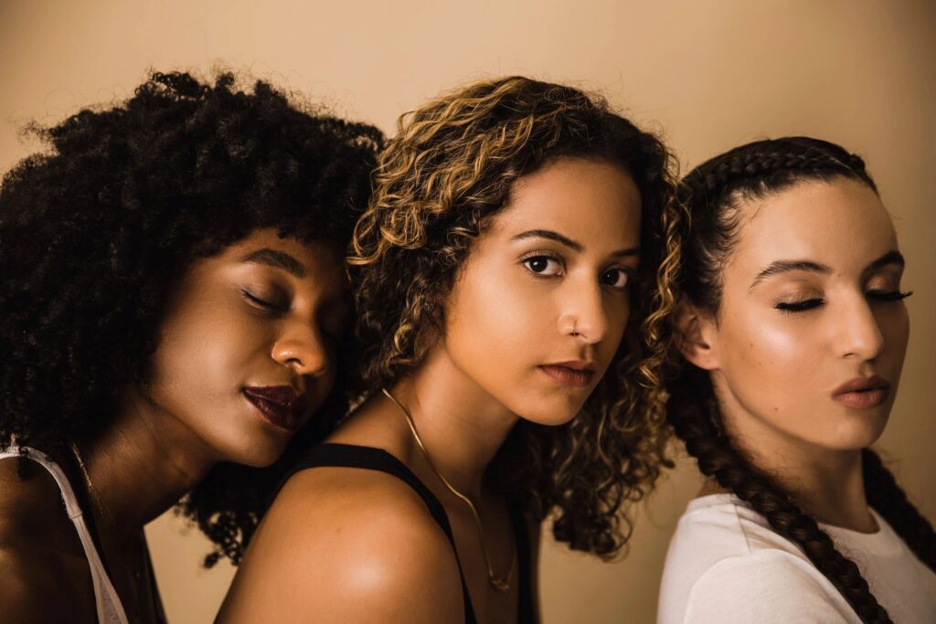 three woman