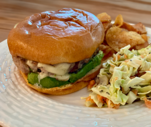 turkey burger with avocado